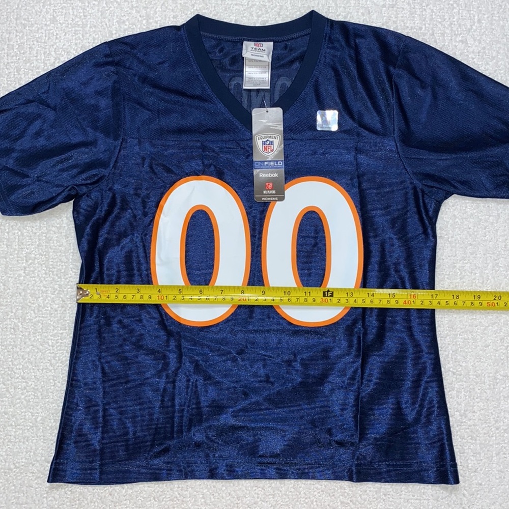 NWT 🏈 NFL Team Apparel Women’s Denver Broncos Jersey Tee Shirt Size Small 💙🧡 - Picture 12 of 13